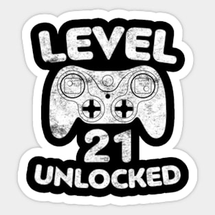 Level 21 21st Video  Birthday Sticker